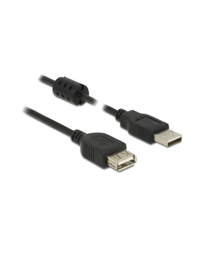 Delock Câble de prolongation USB 2.0 avec noyau de ferrite USB A - USB A 1 m