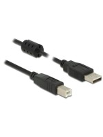 Delock USB2 cable A-B, 1.5m, black , for USB2.0 Geräte, 480 Mbps