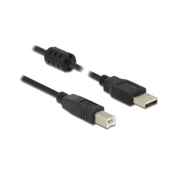 Delock USB2 Kabel A-B, 1.5m, schwarz, für USB2.0 Geräte, 480 Mbps Delock USB2 Kabel A-B, 1.5m, schwarz, für USB2.0 Geräte, 480 Mbps