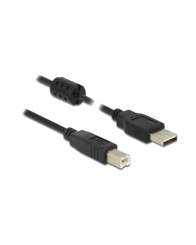Delock Câble USB 2.0 avec noyau de ferrite USB A - USB B 1.5 m