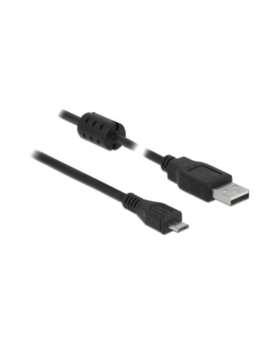 Delock Câble USB 2.0 avec noyau de ferrite USB A - Micro-USB B 0.5 m