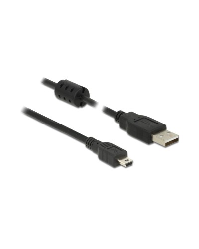 Delock Câble USB 2.0 avec noyau de ferrite USB A - Mini-USB B 1 m