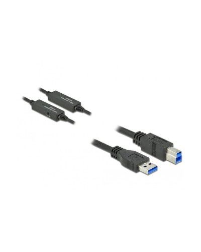 Delock USB3.2 cable, 10m, A-B, black , bis 5Gbps, with Signalverstärker