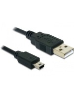 USB-mini-cable 0.7m A-MiniB,USB 2.0, for Digitalcameras and externe 2,5 HDDs