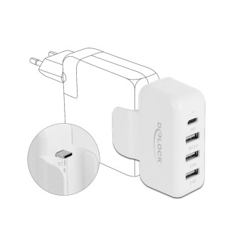 Delock Netzteiladapter für Apple Netzteil, mit PD und QC 3.0, MacBook Pro