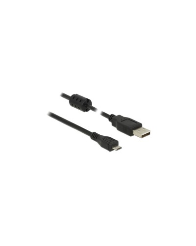 Delock Câble USB 2.0 avec noyau de ferrite USB A - Micro-USB B 3 m