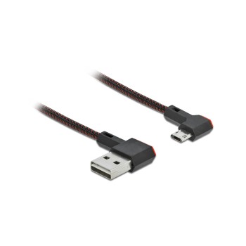 Delock USB2 Kabel A-MicroB gewinkelt, 2m, Mini-B Stecker 90/270° gewinkelt