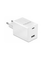 Delock Netzteiladapter USB-C PD 3.0 USB-A, USB-C bis for max. 45W, USB-A bis for 18W
