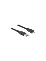 USB3.0 cable, A-Stecker for Micro-B-Stecker, 50cm, black 