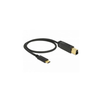 Delock USB3.1 cable C-Stecker - B-Stecker, 0.5m, 10Gbps, Gen2, black Delock USB3.1 cable C-Stecker - B-Stecker, 0.5m, 10Gbps, Gen2, black