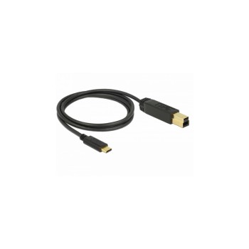 Delock USB3.1 cable C-Stecker - B-Stecker, 1m, 10Gbps, Gen2, black Delock USB3.1 cable C-Stecker - B-Stecker, 1m, 10Gbps, Gen2, black