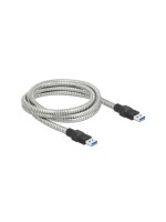 Delock USB3.2 cable, 2m, A-A, Metalmantel, USB3.2 Gen1, 5Gbps