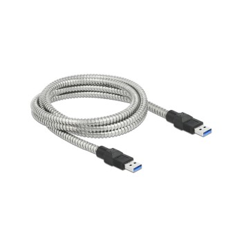 Delock USB3.2 cable, 2m, A-A, Metalmantel, USB3.2 Gen1, 5Gbps Delock USB3.2 cable, 2m, A-A, Metalmantel, USB3.2 Gen1, 5Gbps