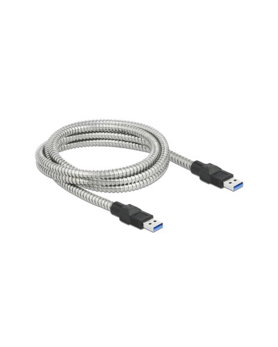 Delock Câble USB 3.1 Enveloppe métallique USB A - USB A 2 m