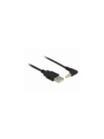 USB2.0-Stromcable A-5VOLT, 1.5m, black , Hohlstecker 4.0mm/1.7mm gewinkelt