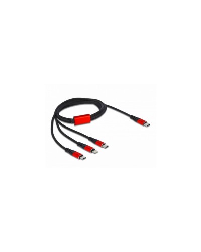 Delock Câble chargeur USB USB C - Lightning/Micro-USB B/USB C 1 m