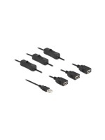 Delock USB-A Stecker for 3x USB-A Buchse,1m, with Schalter,1m,black 