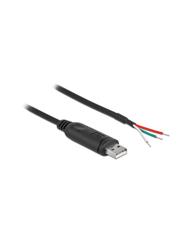 Delock Câble adaptateur USB 2.0 Serial RS-232 USB A - Ouvert 1 m