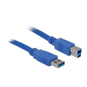 USB3.0 Kabel, 5.0m, A-B, Blau, für USB3.0 Geräte, bis 5Gbps