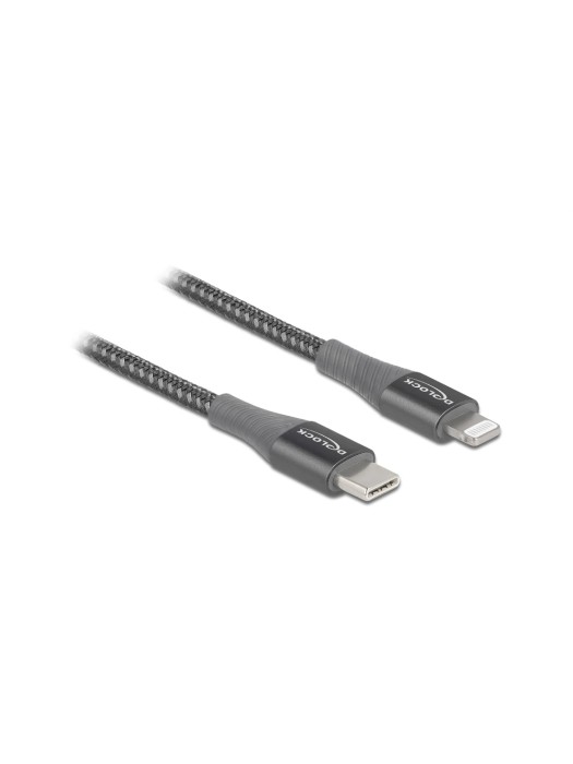 Delock Câble USB USB C - Lightning 2 m, Gris