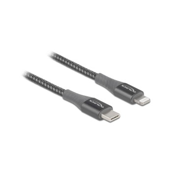 Delock USB Type-C zu Lightning, 0.5m, Grau, Für iPhone, iPad und iPod