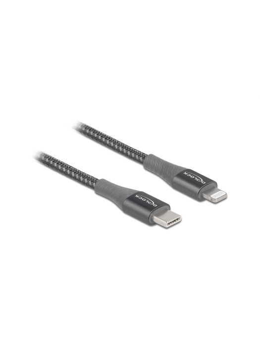 Delock Câble USB USB C - Lightning 0.5 m, Gris