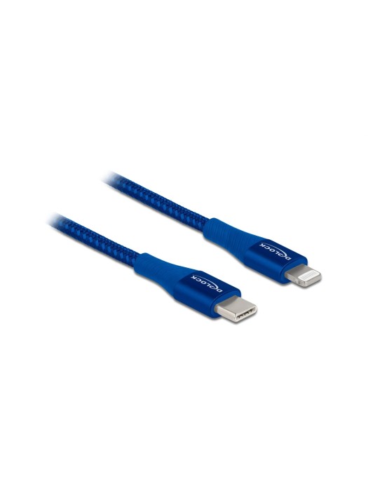 Delock Câble USB USB C - Lightning 2 m, Bleu