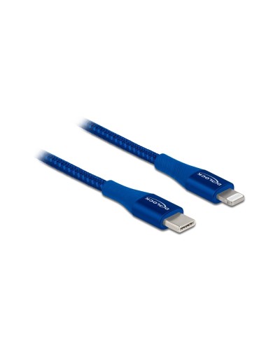 Delock Câble USB USB C - Lightning 0.5 m, Bleu