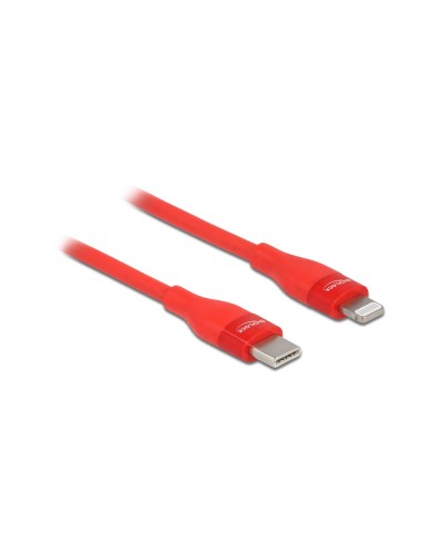 Delock Câble USB USB C - Lightning 1 m, Rouge