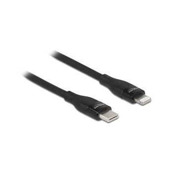 Delock USB Type-C zu Lightning, 0.5m, Schwarz, MFi, für iPhone, iPad und iPod Delock USB Type-C zu Lightning, 0.5m, Schwarz, MFi, für iPhone, iPad und iPod
