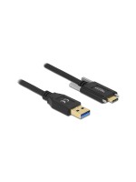 Delock USB3.2 Gen2 cable Typ-A for C, 0.5m, Stecker/Stecker, Schraube seitlich,10Gbps