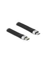 Delock Câble plat USB 2.0 USB C - Micro-USB B 0.135 m