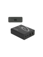 Delock Ladegerät 2x USB-C PD+2x USB-A, black  with 112 W
