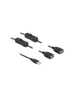 USB-Stromkabel USB-A-A, schwarz, 2x 1m, inkl Ein/Aus Schalter 5V/2A