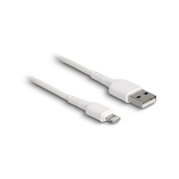 Delock USB Lightning Kabel 30cm, für iPhone, iPad, iPod, weiss