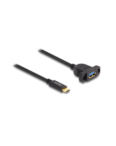 Delock Câbles rallonges à encastrer USB 3.0 USB C - USB A 1 m