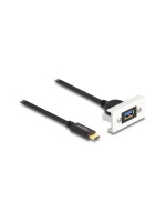 Delock Easy 45 SuperSpeed 22.5x45mm, USB-A Buchse zu USB-C Stecker,Kabelpeitsche