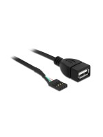 Delock cable USB Pin Header Buchse, for USB 2.0 Typ-A Buchse, 40cm
