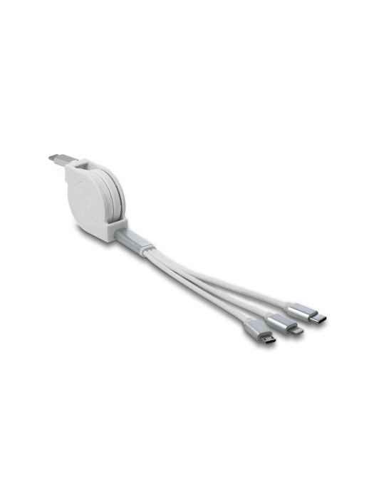 Delock Câble chargeur USB USB C - Lightning/Micro-USB B/USB C 0.98 m