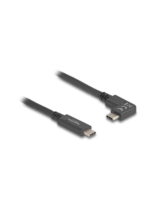 Delock USB 10 Gbps cable USB-C for USB-C 1m, Stecker/Stecker, gewinkelt, links/rechts