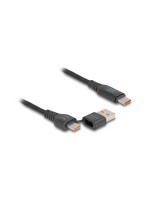 Delock USB2.0 Schnelladecable USB-C/A/C, Stecker/Stecker, 1.20m, 140W with Anzeige