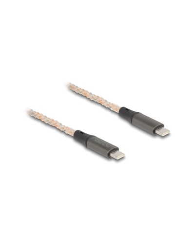 Delock Câble USB 2.0 illumination RGB, PD 3.0, USB C - USB C 1.2 m