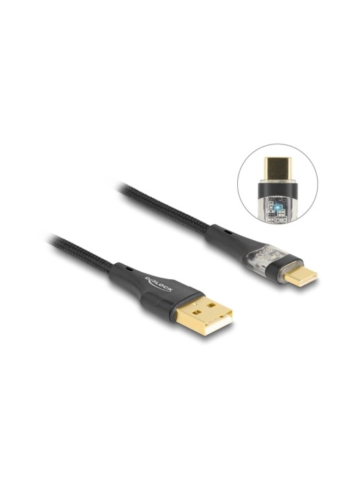 Delock Câble USB 2.0 Fonction de charge rapide 60W USB A - USB C 2 m