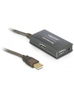 Delock Câble de prolongation USB 2.0 avec HUB à 4 ports USB A - USB A 10 m