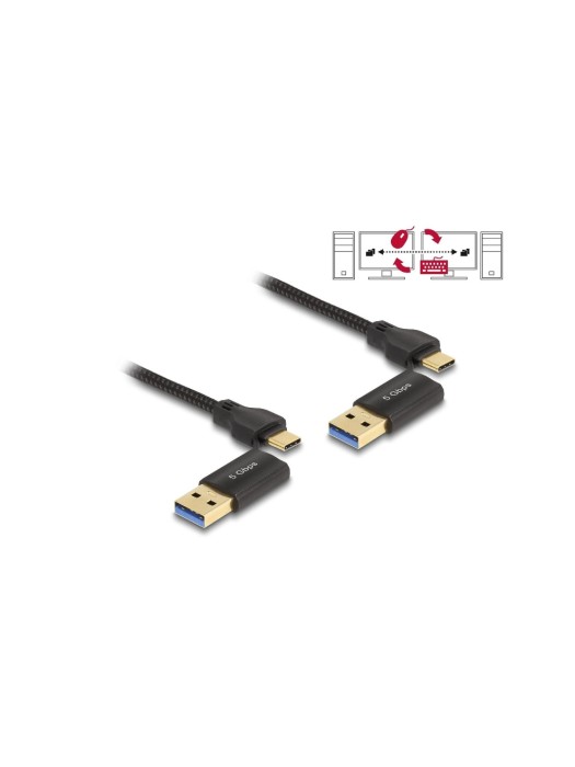 Delock Câble Data Link USB A/USB C - USB A/USB C 2 m