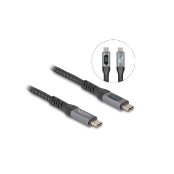 Delock USB 40 Gbps Daten&Ladekabel 1m, 8K 60Hz, USB PD 3.1 Extended Range 240 W