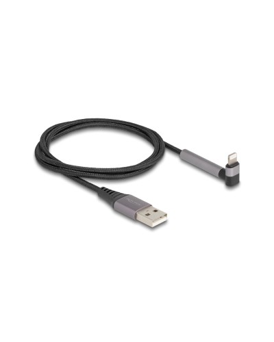 Delock Câble USB 2.0 coudé avec fonction de support USB A - Lightning 1.5 m