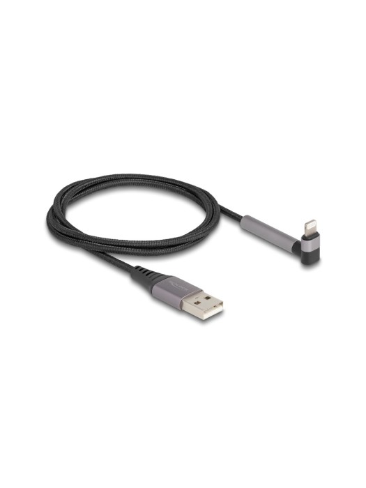 Delock Câble USB 2.0 coudé avec fonction de support USB A - Lightning 1.5 m