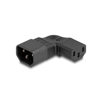 Delock Fiche adaptateur IEC60320 C13 - C14, coudé G/D Delock Fiche adaptateur IEC60320 C13 - C14, coudé G/D