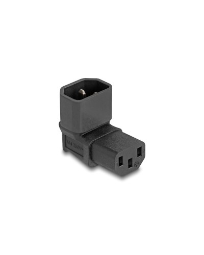 Delock Fiche adaptateur IEC60320 C14 - C13, coudé